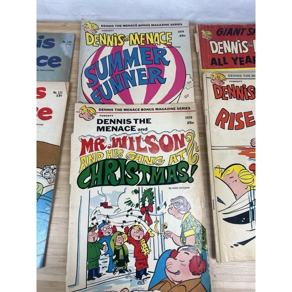 Dennis The Menace Comic Lot (9) Fawcett Silver Bronze Age‎ Giant Bonus Issues